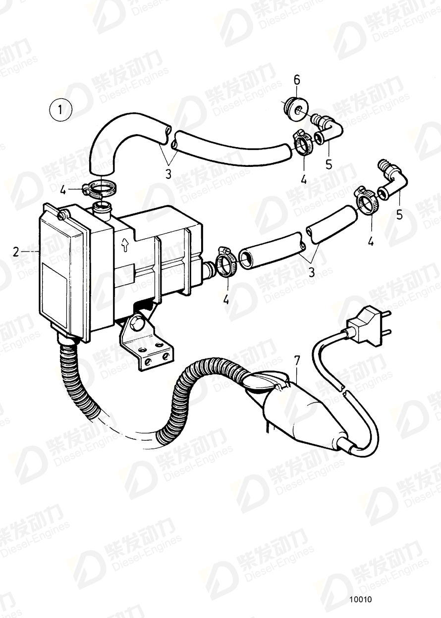 VOLVO Engine heater kit 3825492 Drawing
